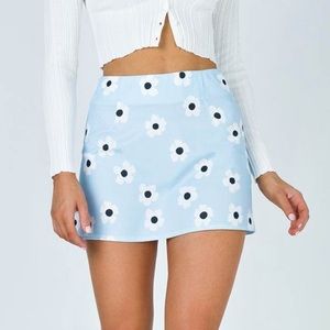 Mini blue skirt - Princess Polly